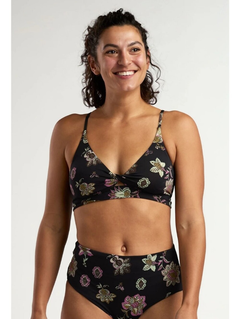 NWT Carve Designs Solstice Black Alba Top & Erin Bottom Bikini Swim Set Medium